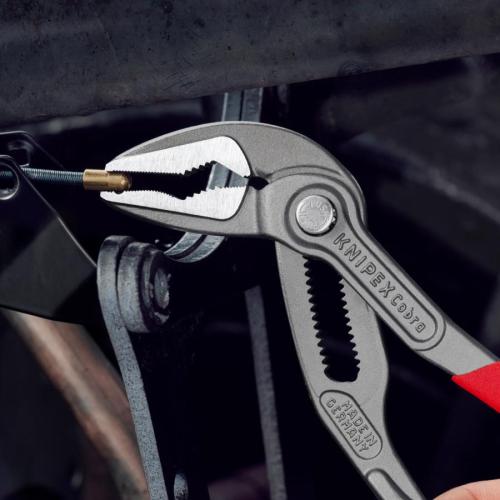 Knipex Cobra ES Water Pump Pliers Extra-slim Plastic Coated Grey Atramentized 180mm 87 51 180